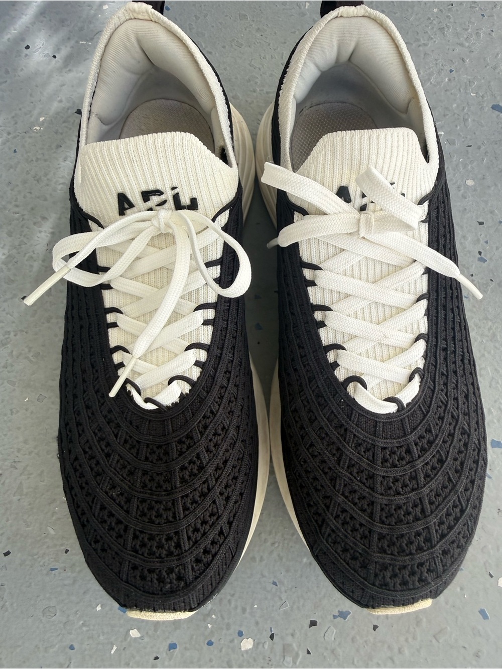 APL Women's Knit Trainer Sneakers - Black & White